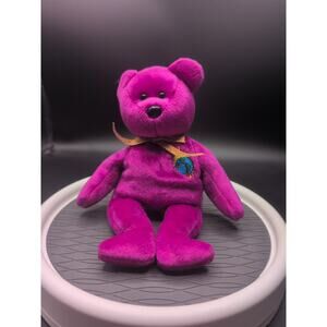 “Millenium" Millennium Bear Purple Ty Beanie Baby Plush Toy